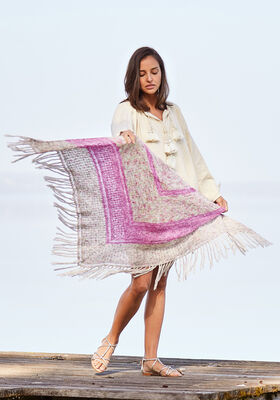 SHAWL Allora Hand-dyed from Lana Grossa