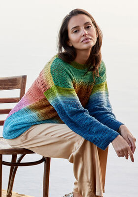 CROCHET PULLOVER Cool Wool Lace Hand-dyed from Lana Grossa