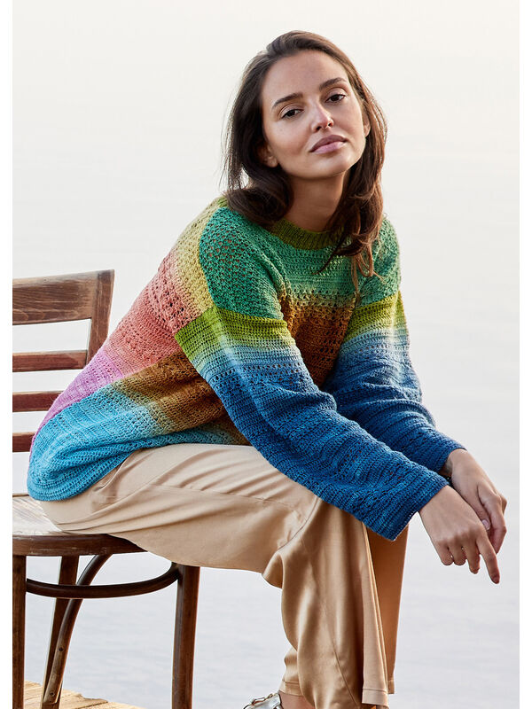 Lana Grossa CROCHET PULLOVER Cool Wool Lace Hand-dyed