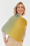 Lana Grossa PONCHO Cool Wool Lace hand-dyed & Cool Wool Lace