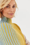 Lana Grossa PONCHO Cool Wool Lace hand-dyed & Cool Wool Lace