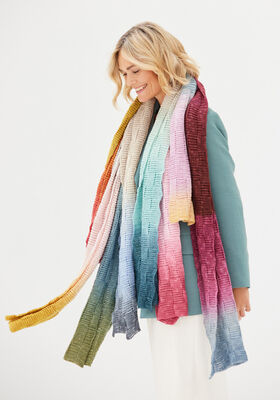 CROCHET SCARF Cool Wool Lace Hand-dyed from Lana Grossa