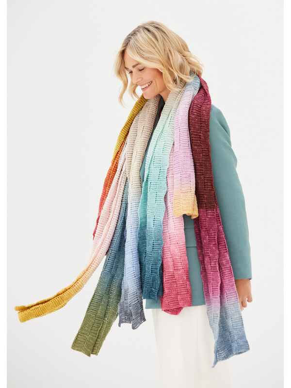 Lana Grossa CROCHET SCARF Cool Wool Lace Hand-dyed