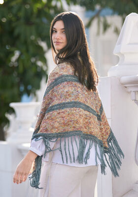 SHAWL Allora Hand-dyed from Lana Grossa