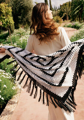 CROCHET THROW Ecopuno from Lana Grossa