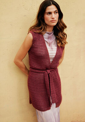 CROCHET VEST Solo Lino from Lana Grossa