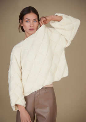 ENTRELAC-PULLOVER Cool Merino Big from Lana Grossa