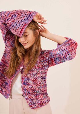 CROCHET JACKET Cotonella Multi from Lana Grossa