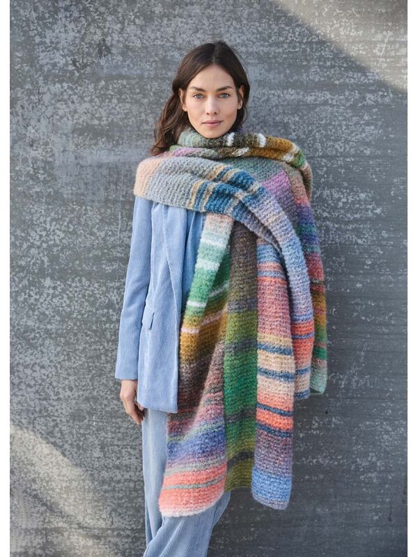 Lana Grossa WIDE SCARF Gigante Multi