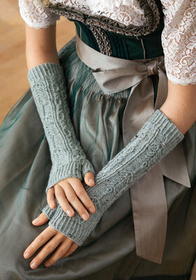 ARM WARMERS Meilenweit 100g Tweed from Lana Grossa