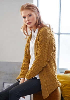 CARDIGAN Cool Wool Big Melange from Lana Grossa