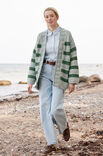 Lana Grossa STRIPED TOP DOWN JACKET Vintage Superchunky