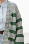 Lana Grossa STRIPED TOP DOWN JACKET Vintage Superchunky