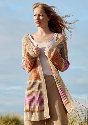 LONG CARDIGAN Solo Lino from Lana Grossa