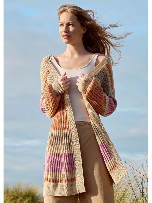 Lana Grossa LONG CARDIGAN Solo Lino
