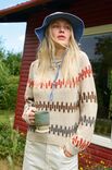 Lana Grossa TOP-DOWN RAGLAN PULLOVER Natural Lama Fine