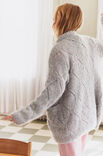 Lana Grossa CARDIGAN Natural Alpaca Lungo