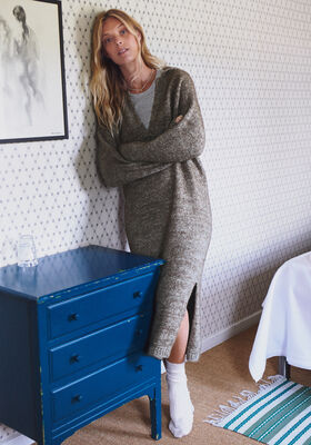 TOP-DOWN DRESS Natural Alpaca Pelo from Lana Grossa