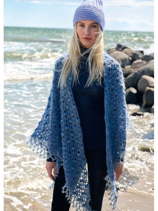 Lana Grossa CROCHET SHAWL Natural Superkid Tweed