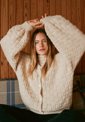 CARDIGAN Natural Alpaca Pelo from Lana Grossa