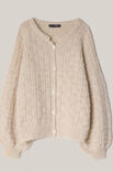 Lana Grossa CARDIGAN Natural Alpaca Pelo