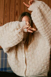 Lana Grossa CARDIGAN Natural Alpaca Pelo