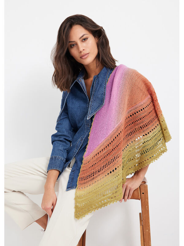 Lana Grossa SHAWL Cool Wool Lace Hand-dyed