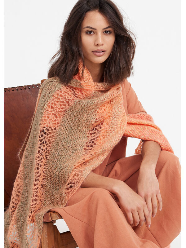 Lana Grossa SCARF Cool Wool Lace Hand-dyed & Silkhair