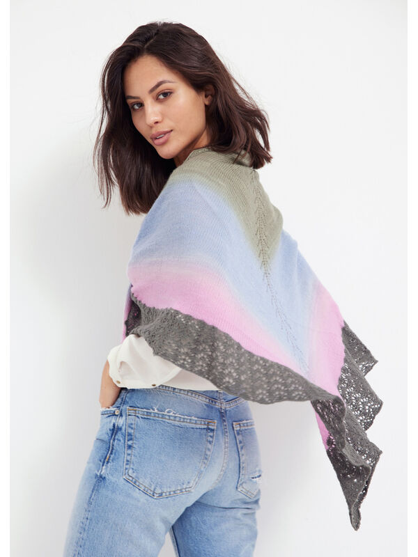Lana Grossa SHAWL Cool Wool Lace Hand-dyed & Cool Wool Lace