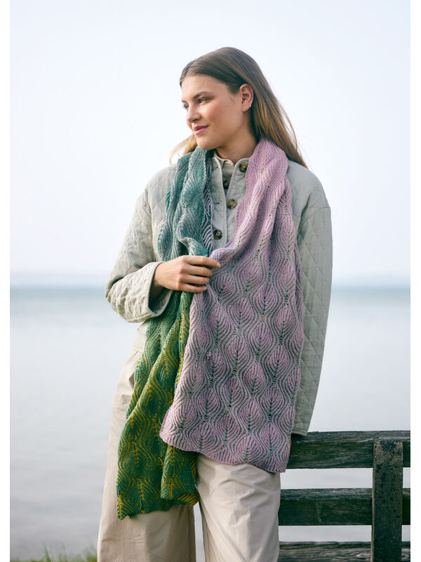 Lana Grossa SCARF Merino Lace Aquarell & Cool Wool Lace