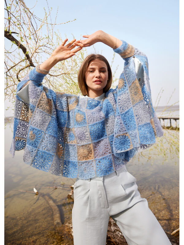 Lana Grossa CROCHET PONCHO Silkhair Print