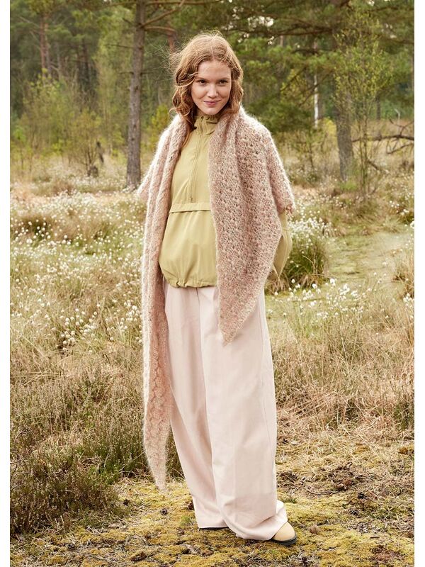 Lana Grossa CROCHET SHAWL Natural Superkid Tweed