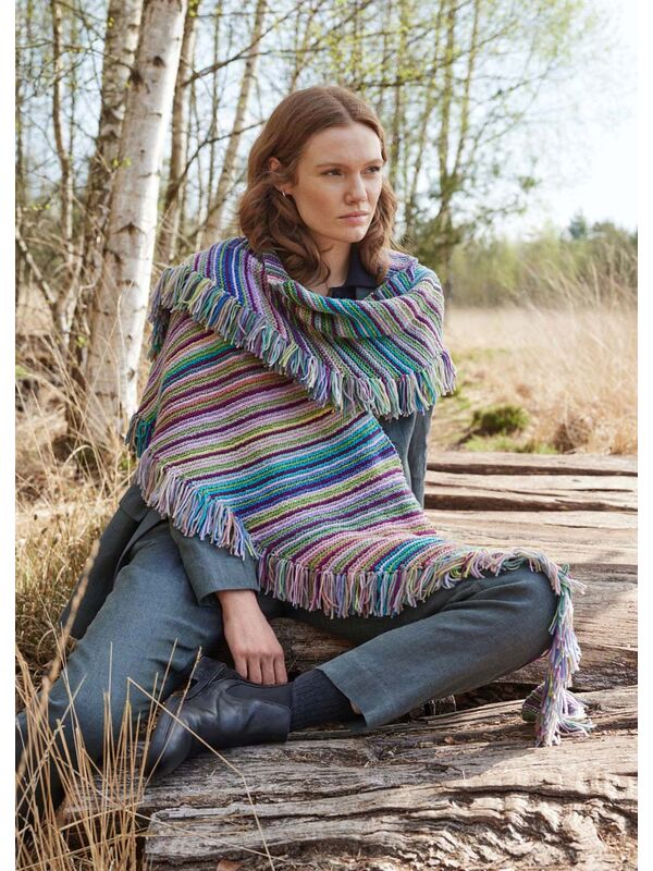 Lana Grossa TRIANGULAR SHAWL Farfalla & Cashmere 16 Fine