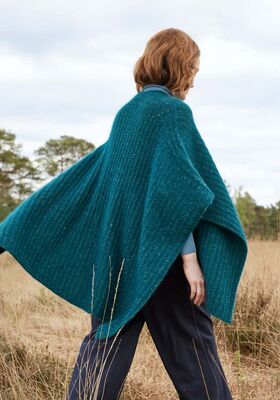 PONCHO Cashmere 16 Fine & Natural Superkid Tweed from Lana Grossa