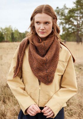 TRIANGULAR SHAWL Cashmere 16 Fine, Silkhair & Cool Wool Lace from Lana Grossa