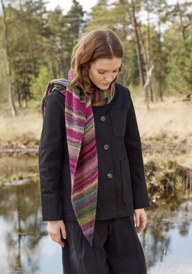 ASYMMETRIC TRIANGULAR SHAWL Colorissimo & Ecopuno from Lana Grossa