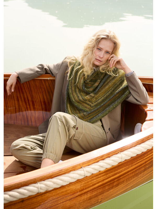 Lana Grossa TRIANGULAR SCARF Colorissimo, Silkhair & Glamour