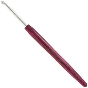 Lana Grossa Crochet hook aluminum with handle design-wood Signal 4mm
