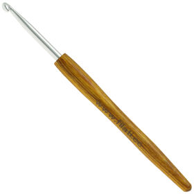 Lana Grossa Crochet hook aluminum with handle design-wood Signal 4,5mm