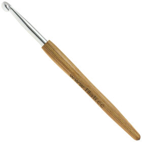Lana Grossa Crochet hook aluminum with handle design-wood Signal 6mm