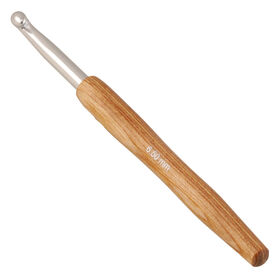 Lana Grossa Crochet hook aluminum with handle design-wood Signal 6,5mm