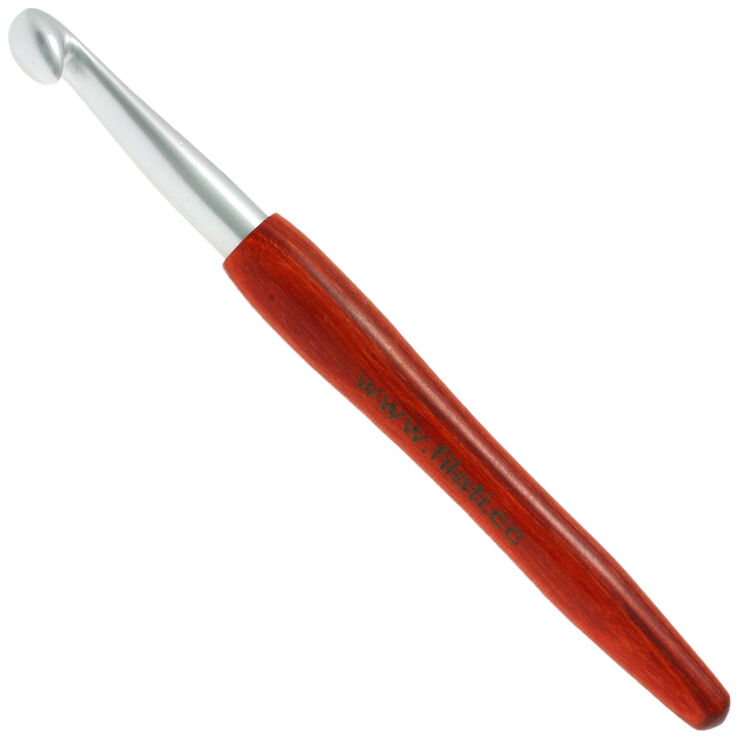 Lana Grossa Crochet hook aluminum with handle design-wood Signal 10mm