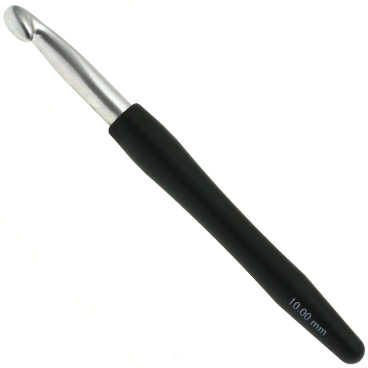 Lana Grossa Crochet hook with soft grip/aluminum 10mm