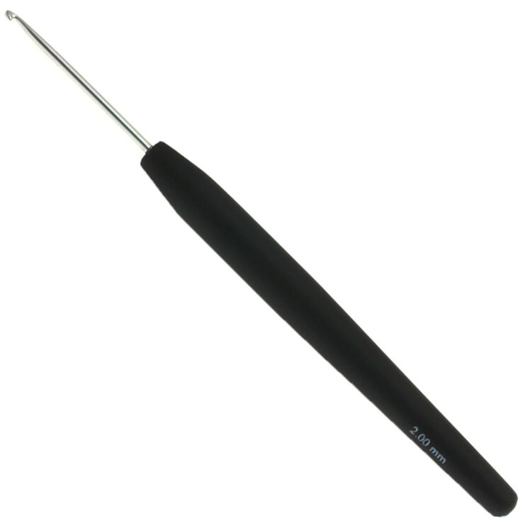 Lana Grossa Crochet hook with soft grip/aluminum 2mm