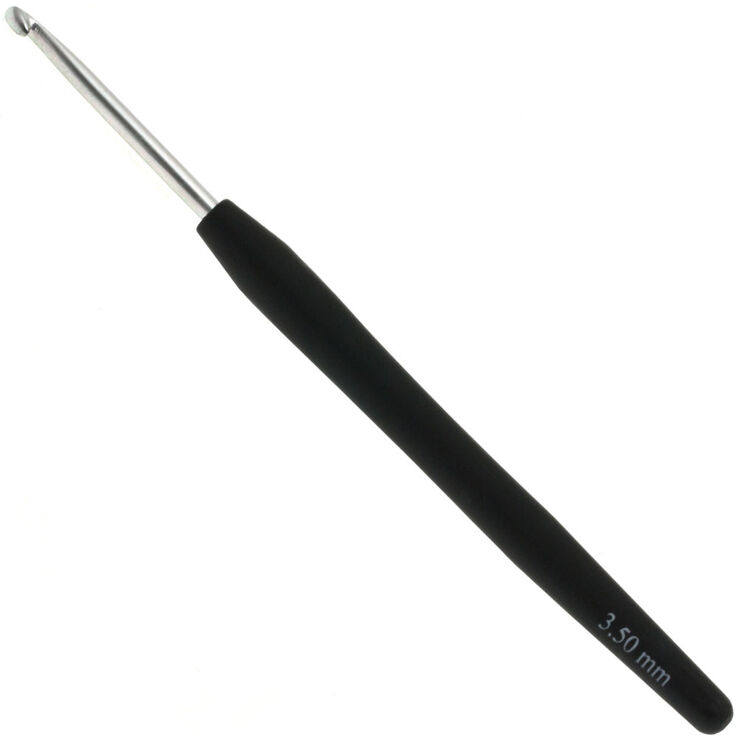 Lana Grossa Crochet hook with soft grip/aluminum 3,5mm