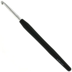 Lana Grossa Crochet hook with soft grip/aluminum 4mm