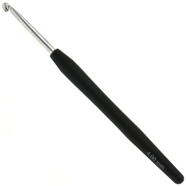 Lana Grossa Crochet hook with soft grip/aluminum 4mm