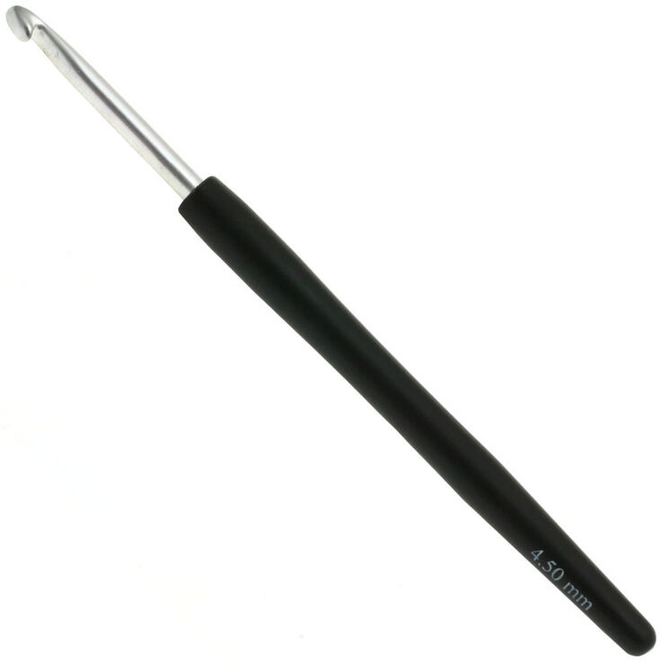 Lana Grossa Crochet hook with soft grip/aluminum 4,5mm