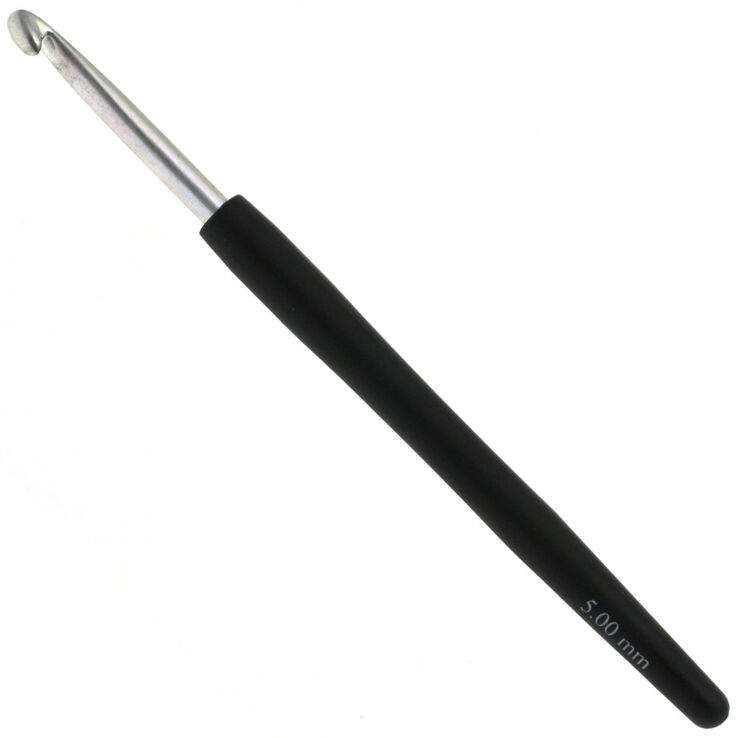 Lana Grossa Crochet hook with soft grip/aluminum 5mm