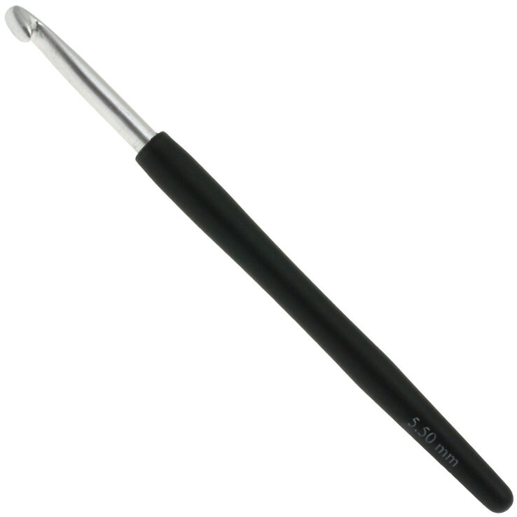 Lana Grossa Crochet hook with soft grip/aluminum 5,5mm